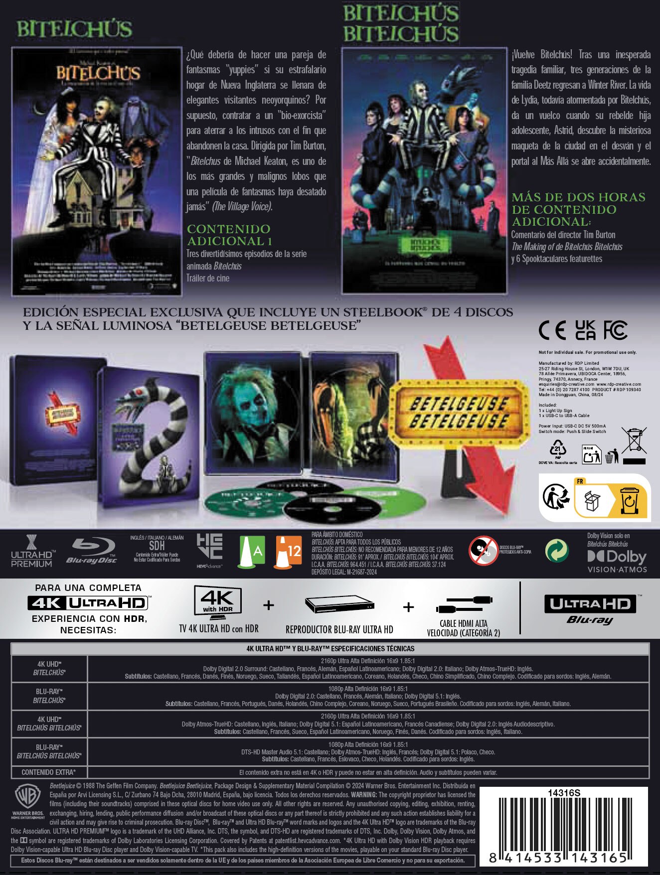 Bitelchús 1-2 (Edición Especial Metálica) (4K Ultra HD + Blu-Ray) 3