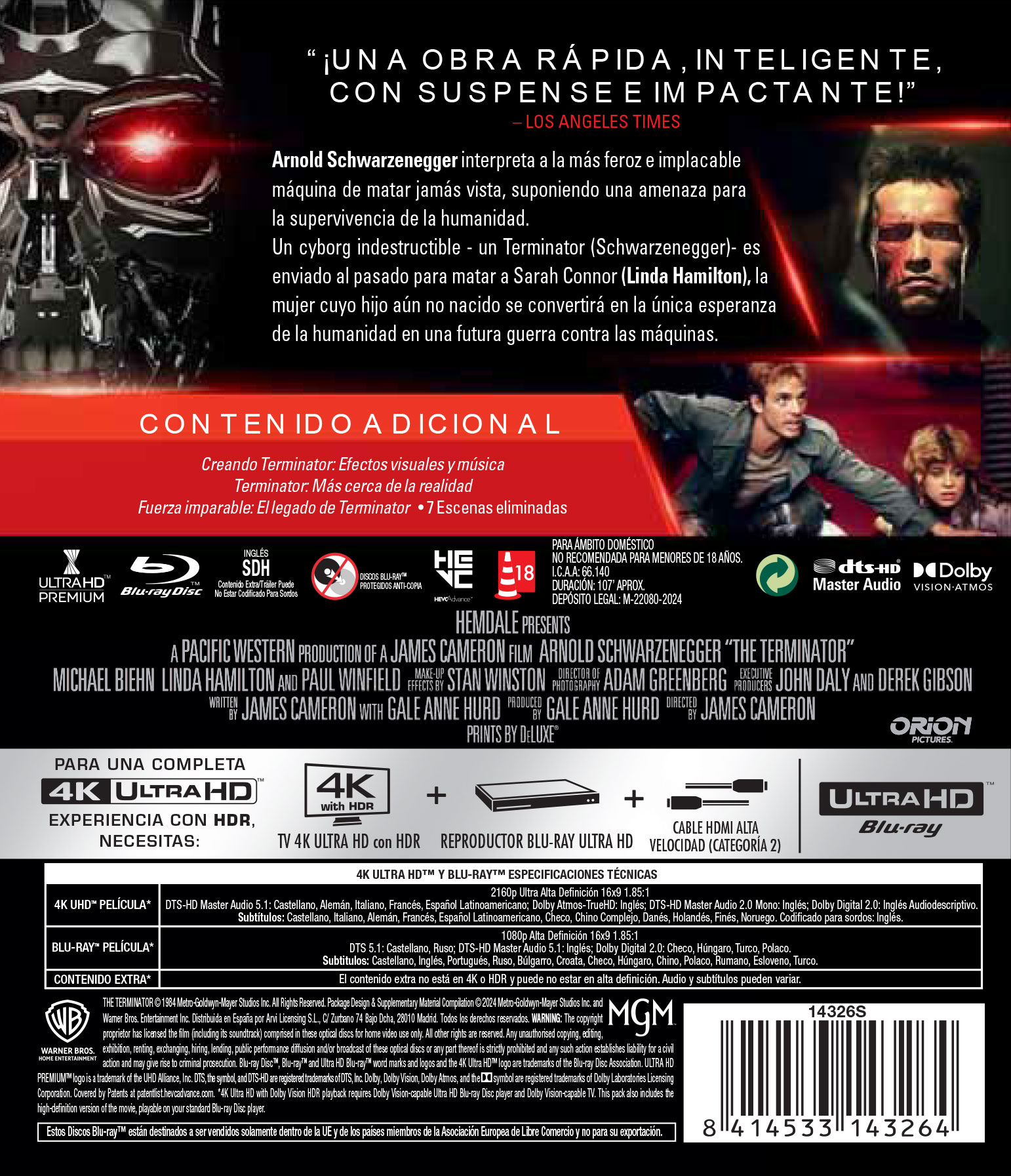 Imagen 2 de Terminator (4K Ultra HD + Blu-Ray)