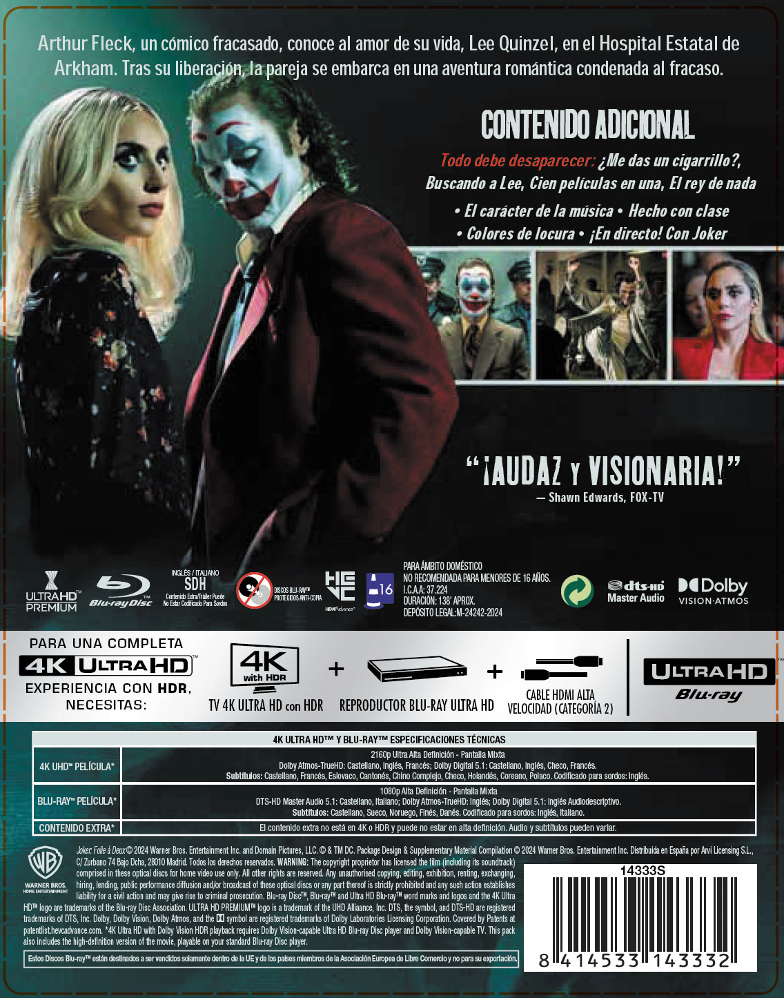 Joker: Folie à Deux (Edición Metálica) (4K Ultra HD + Blu-Ray) 2