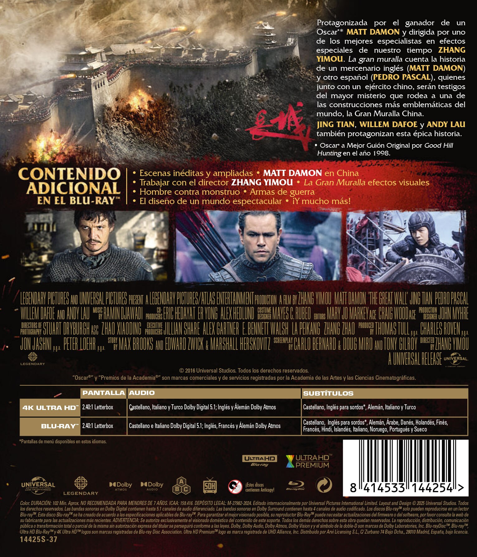 La gran muralla (Edición 2025) (4K Ultra HD + Blu-Ray) 2