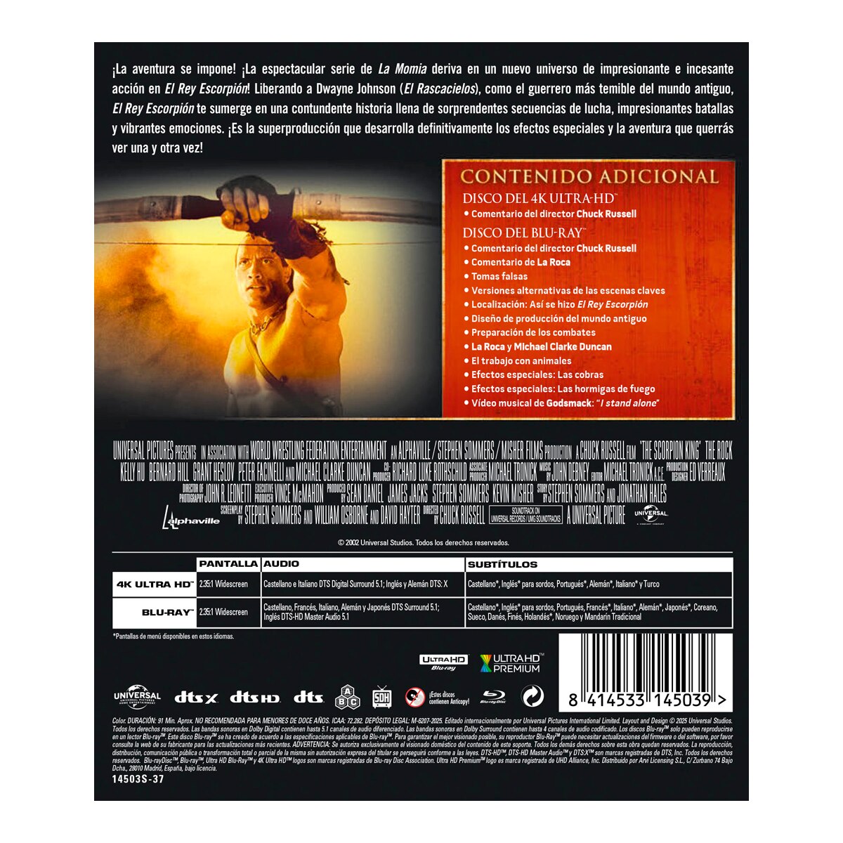 El rey escorpión (Edición 2025 (4K Ultra HD + Blu-Ray) 2