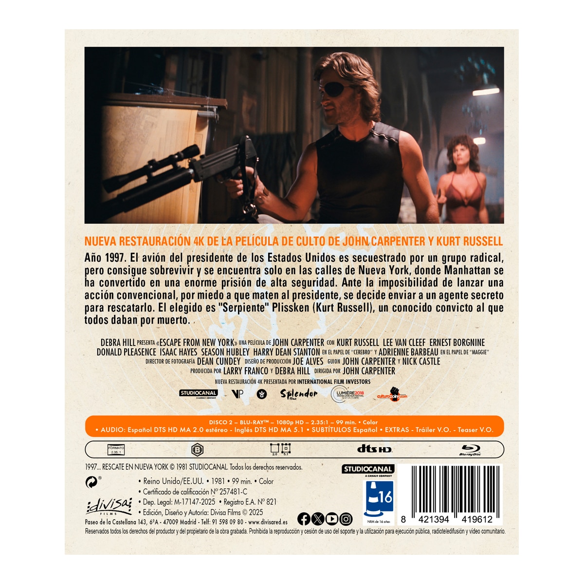 1997… Rescate en Nueva York (Blu-Ray) 2