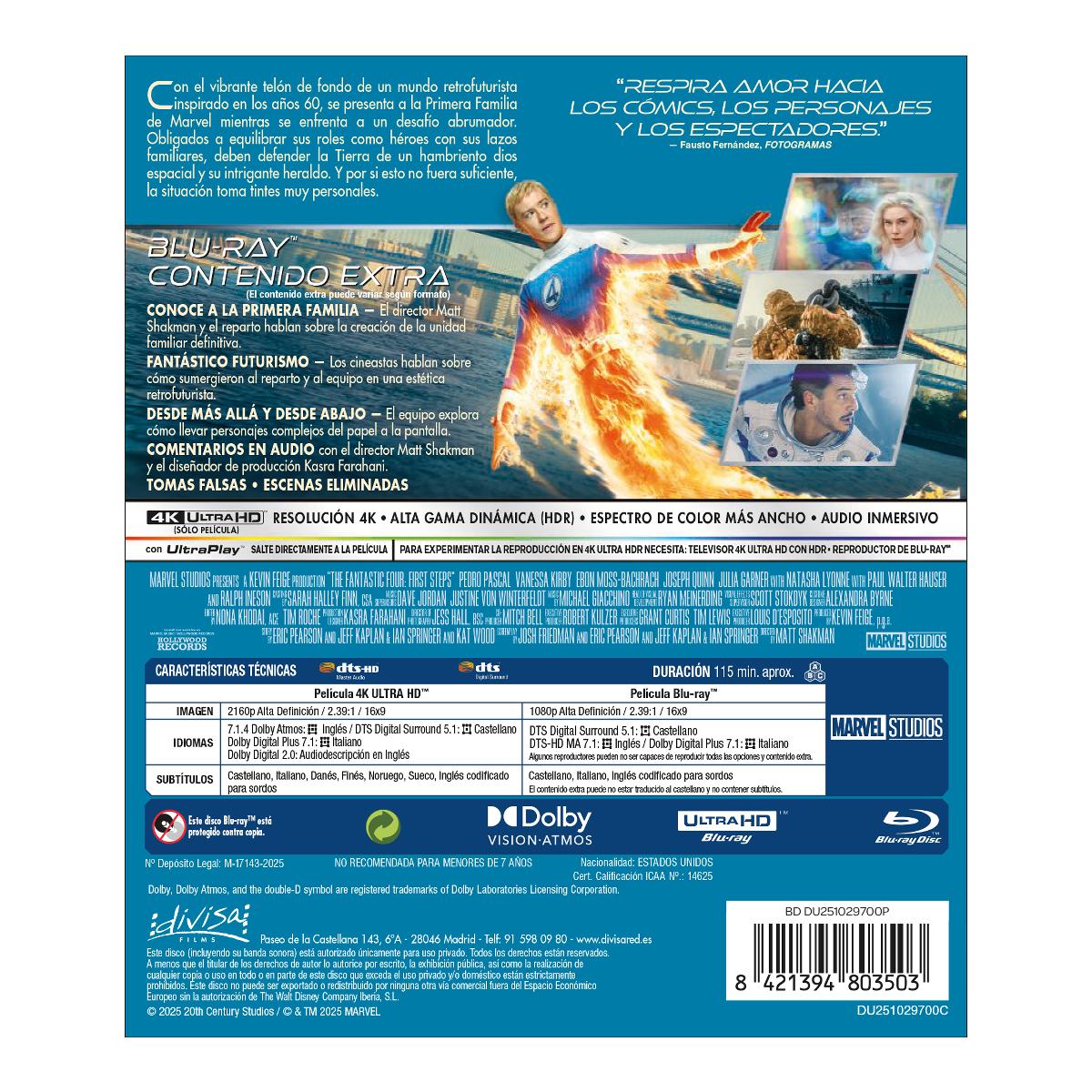 Los 4 fantásticos: Primeros pasos (4K Ultra HD + Blu-Ray) 2
