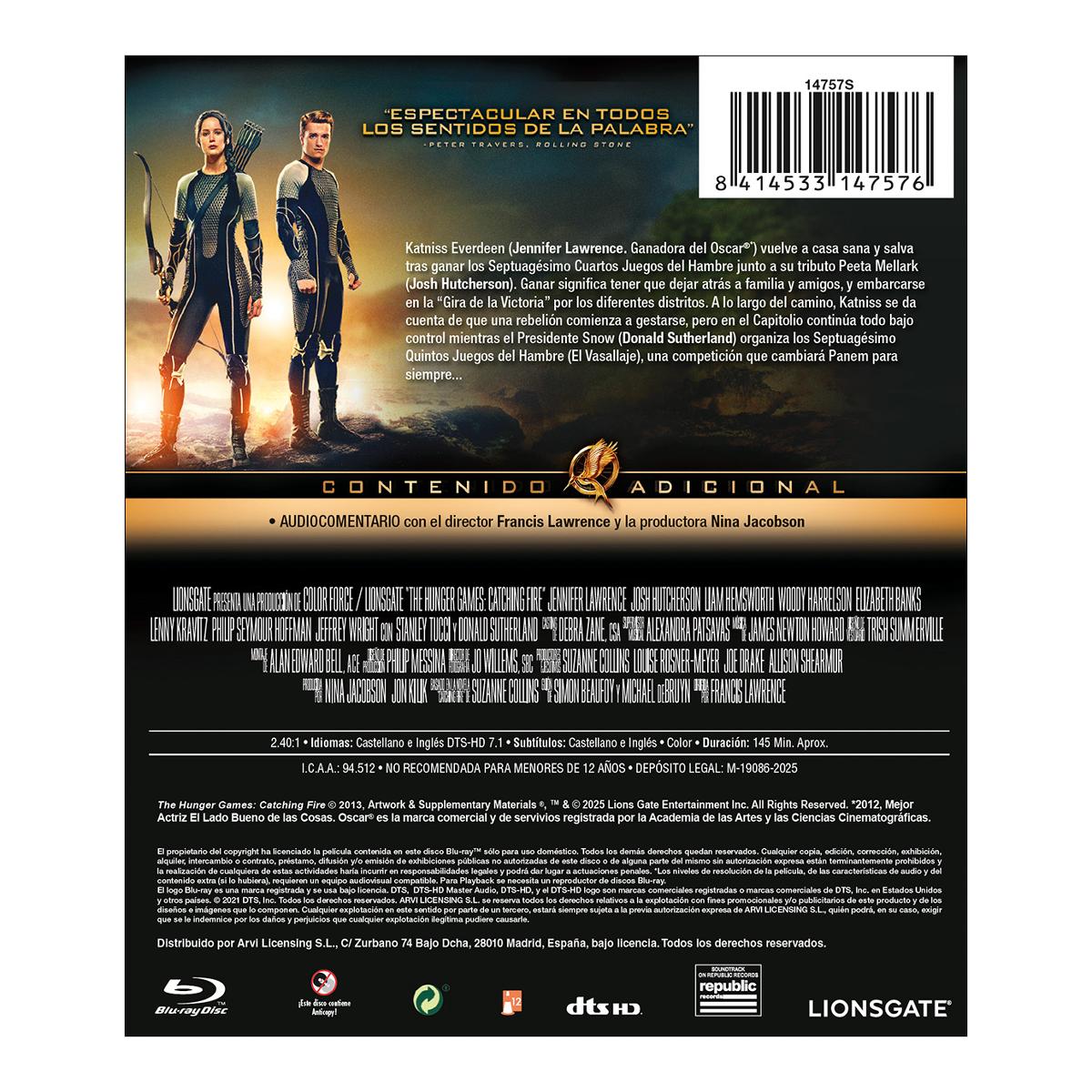Los juegos del hambre 2: En llamas (Blu-Ray) 2