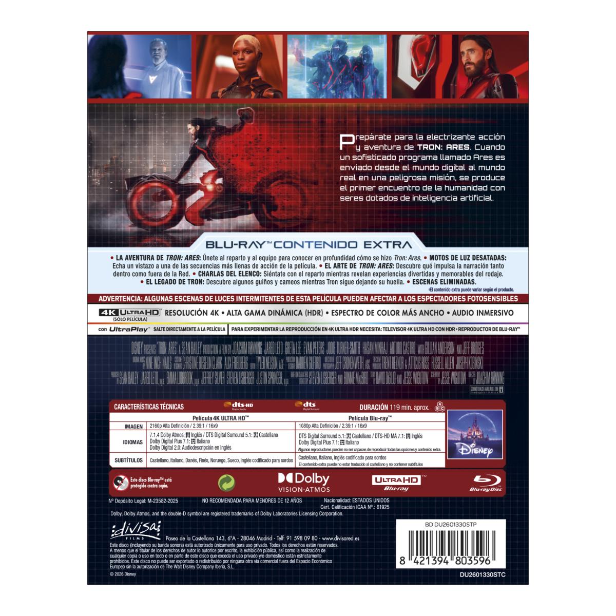 Tron Ares (Edición Metálica) (4K Ultra HD + Blu-Ray) 3