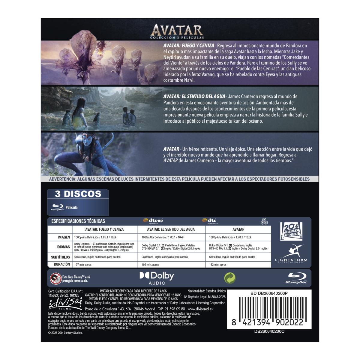 Avatar: Colección 3 películas (Blu-Ray) 3