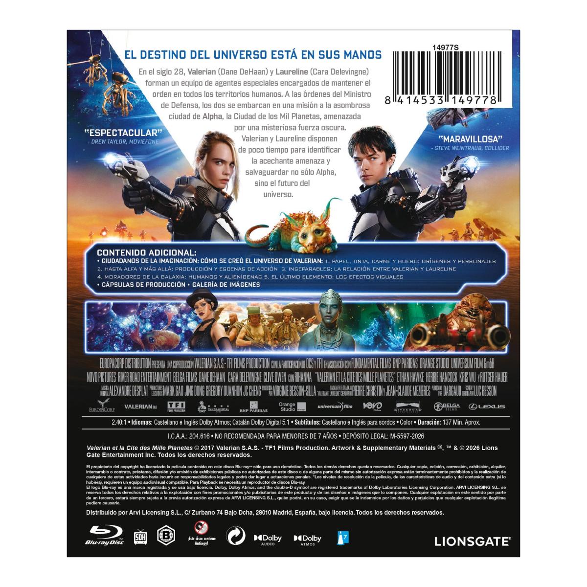 Valerian y la ciudad de los mil planetas (Blu-Ray) 2