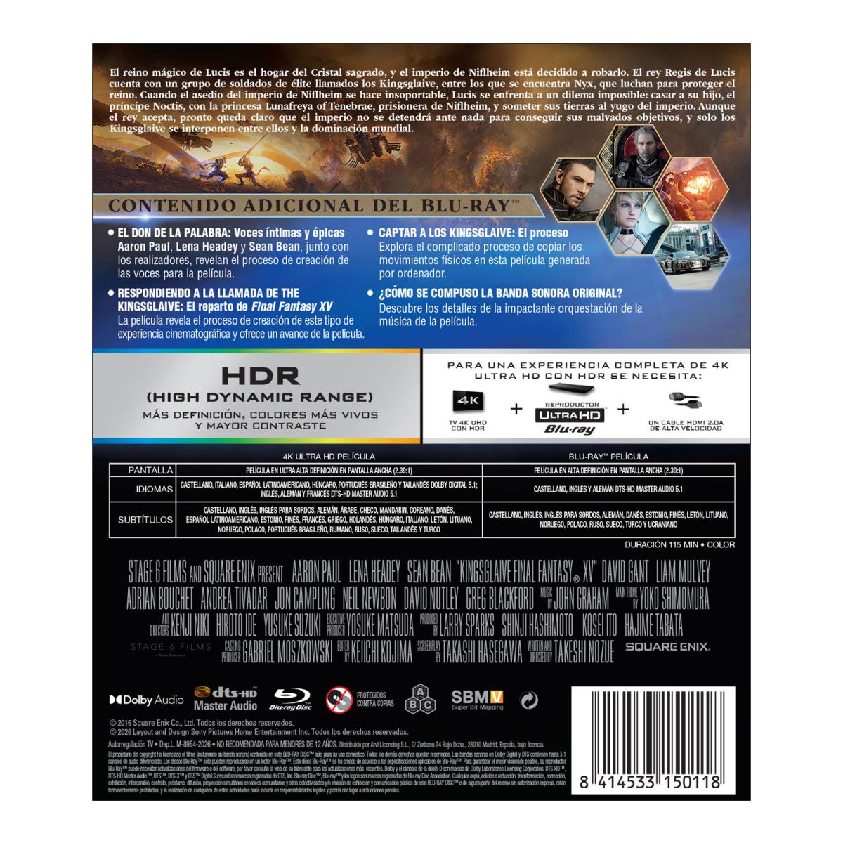 Final Fantasy XV: La pelicula (4K Ultra HD + Blu-Ray) 3
