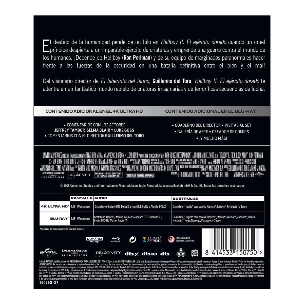 Hellboy 2: El ejército dorado (4K Ultra HD + Blu-Ray) 2