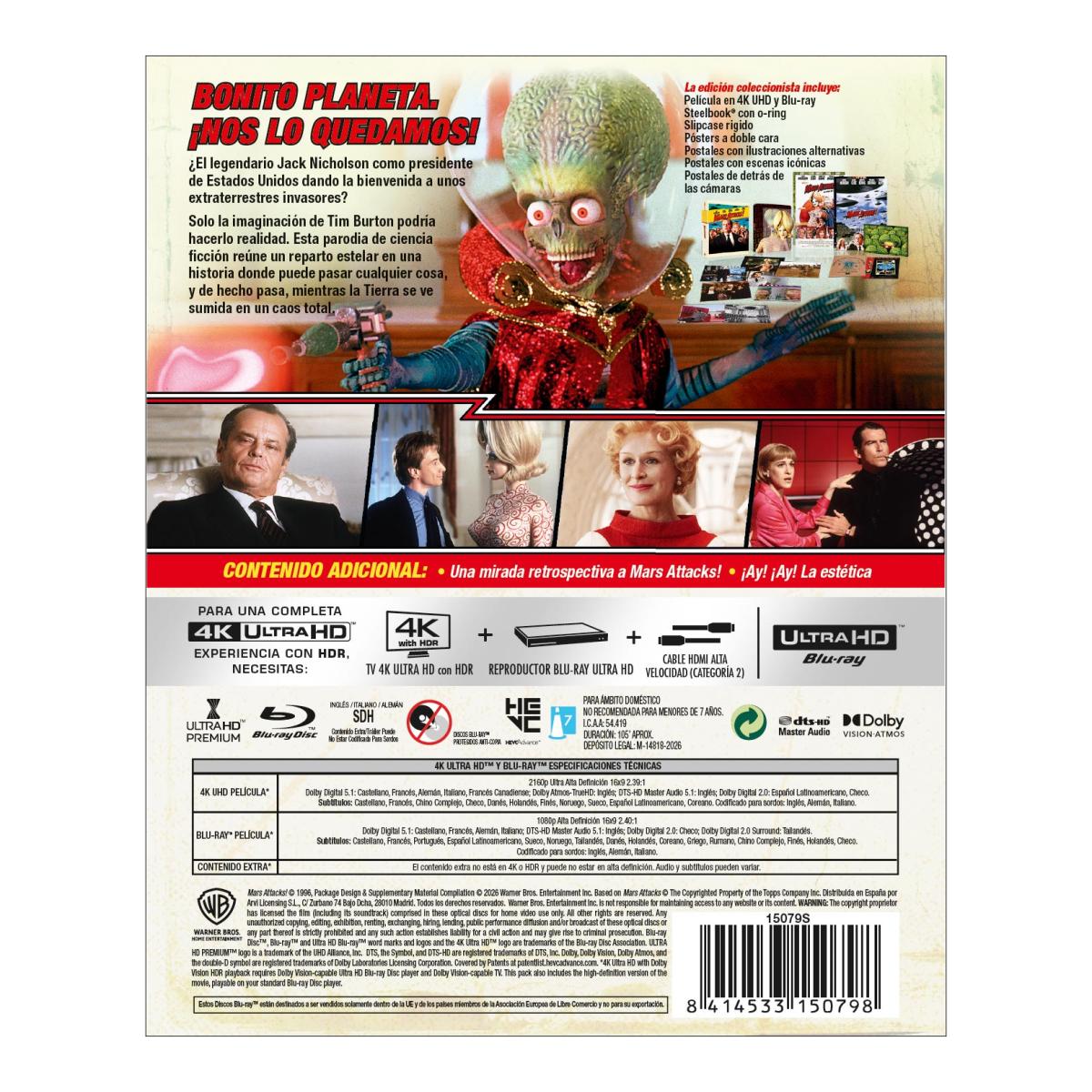 Mars Attacks! (4K UHD + BD) Edición metálica - UCE 3