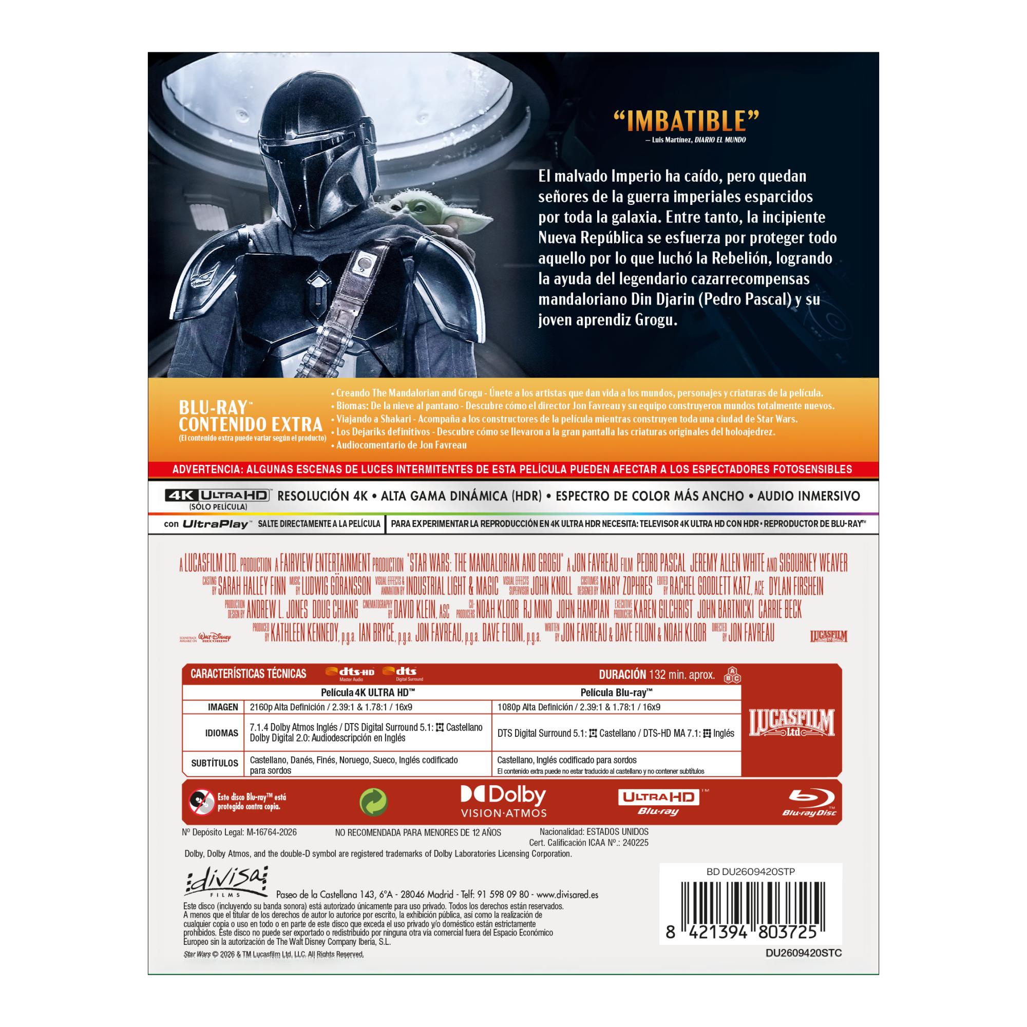 Star Wars: The Mandalorian and Grogu (Edición Metálica) (4K Ultra HD + Blu-Ray) 3