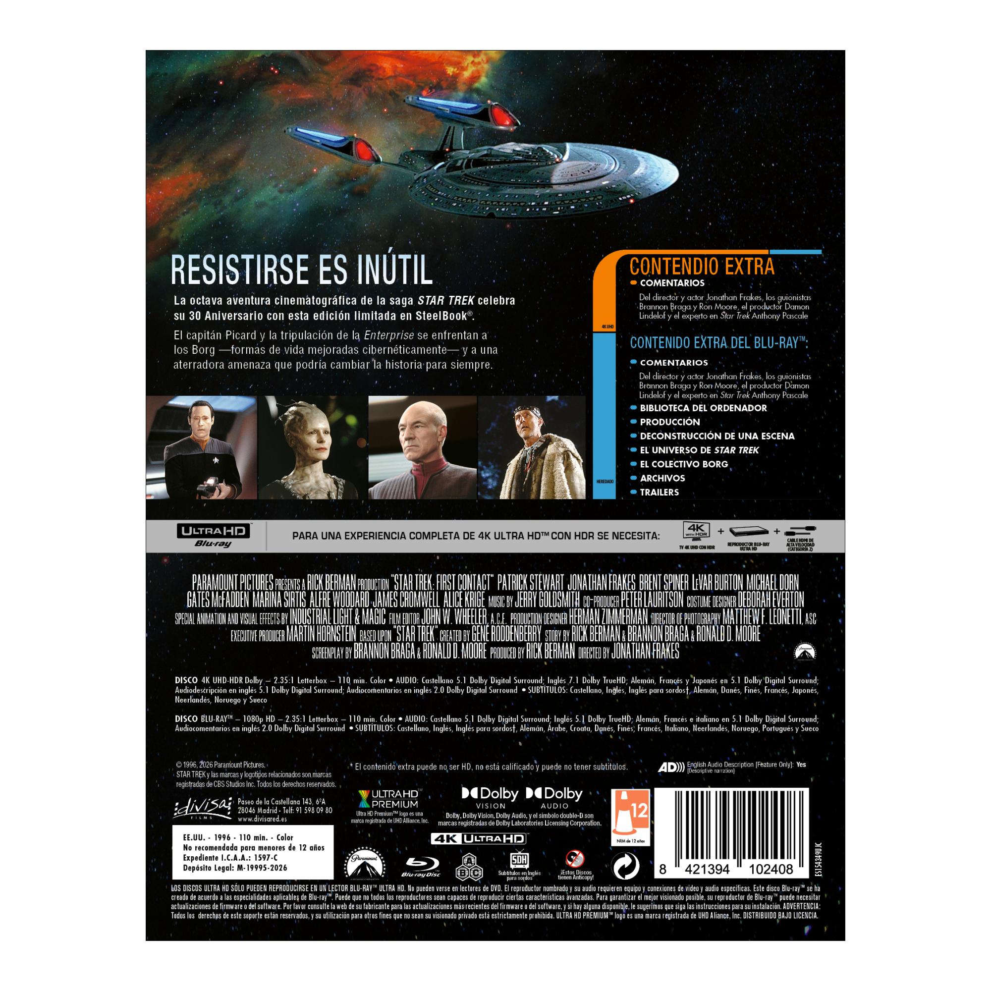 Star Trek VIII: Primer contacto (Edición Metálica) (4K Ultra HD + Blu-Ray) 3