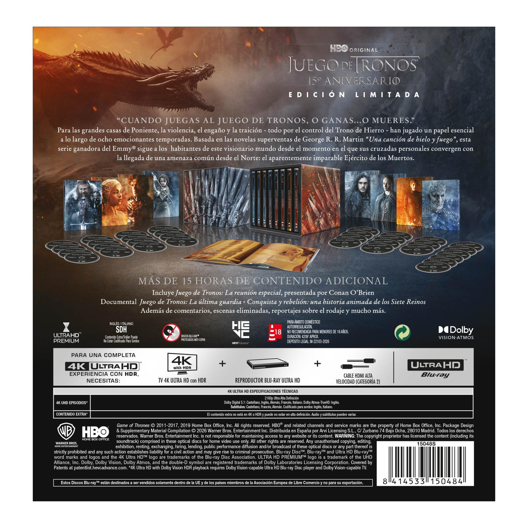 Juego de tronos. Serie completa (Edición Metálica 2026) (4K Ultra HD) 2