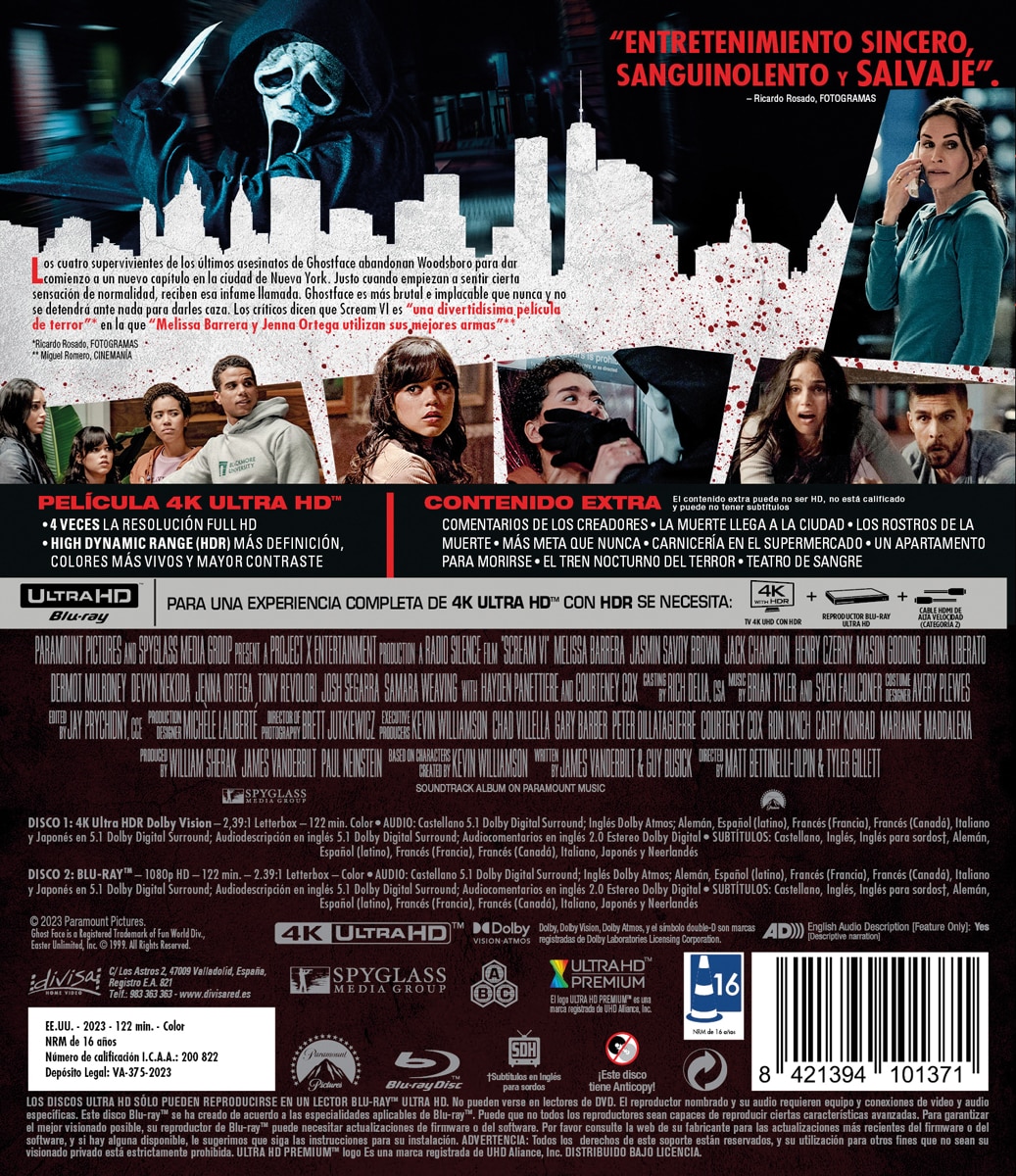 Scream VI (4K Ultra HD + Blu-Ray) 2