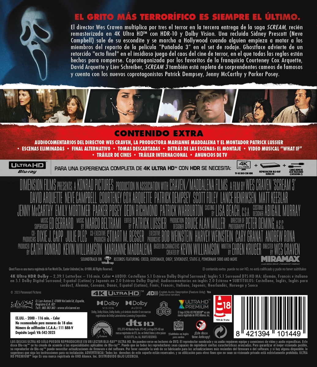 Scream 3 (4K Ultra HD) 2
