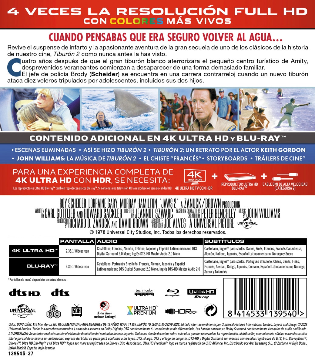 Tiburón 2 (4K Ultra HD + Blu-Ray) 2