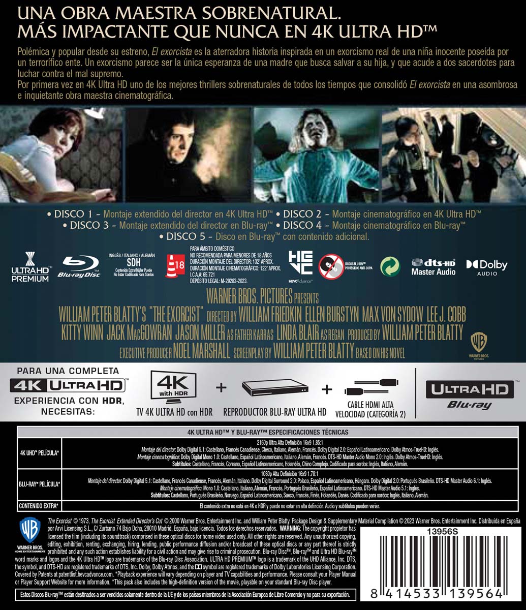 El exorcista (4K Ultra HD + Blu-Ray) 2