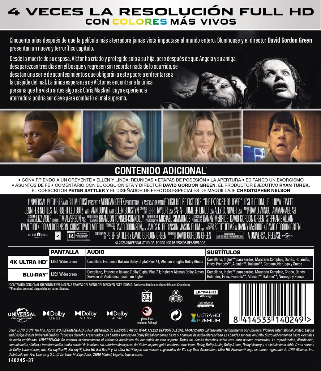 El exorcista: Creyente (4H Ultra HD + Blu-Ray) 2