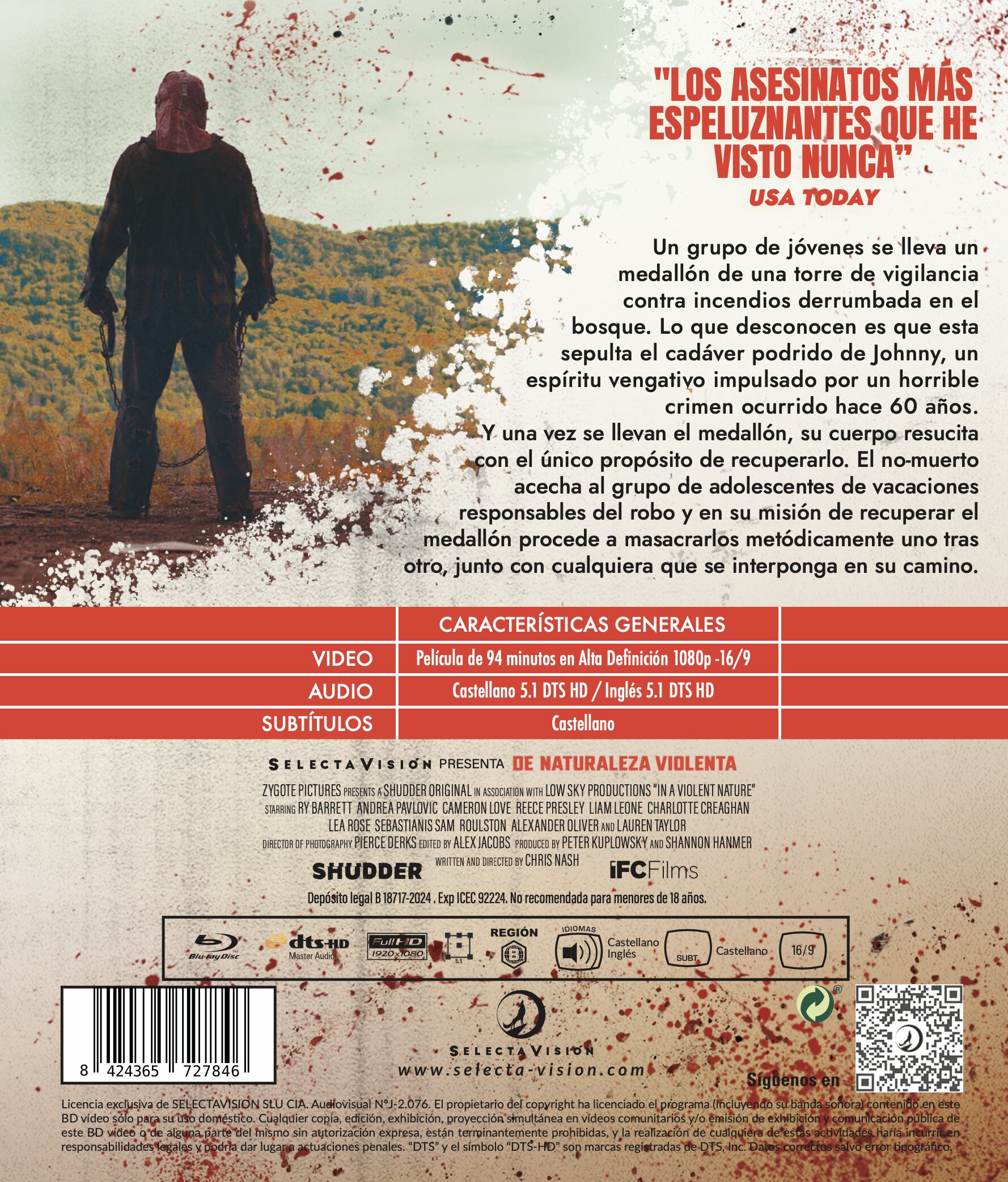 Imagen 0 de De naturaleza violenta película (Blu-Ray)
