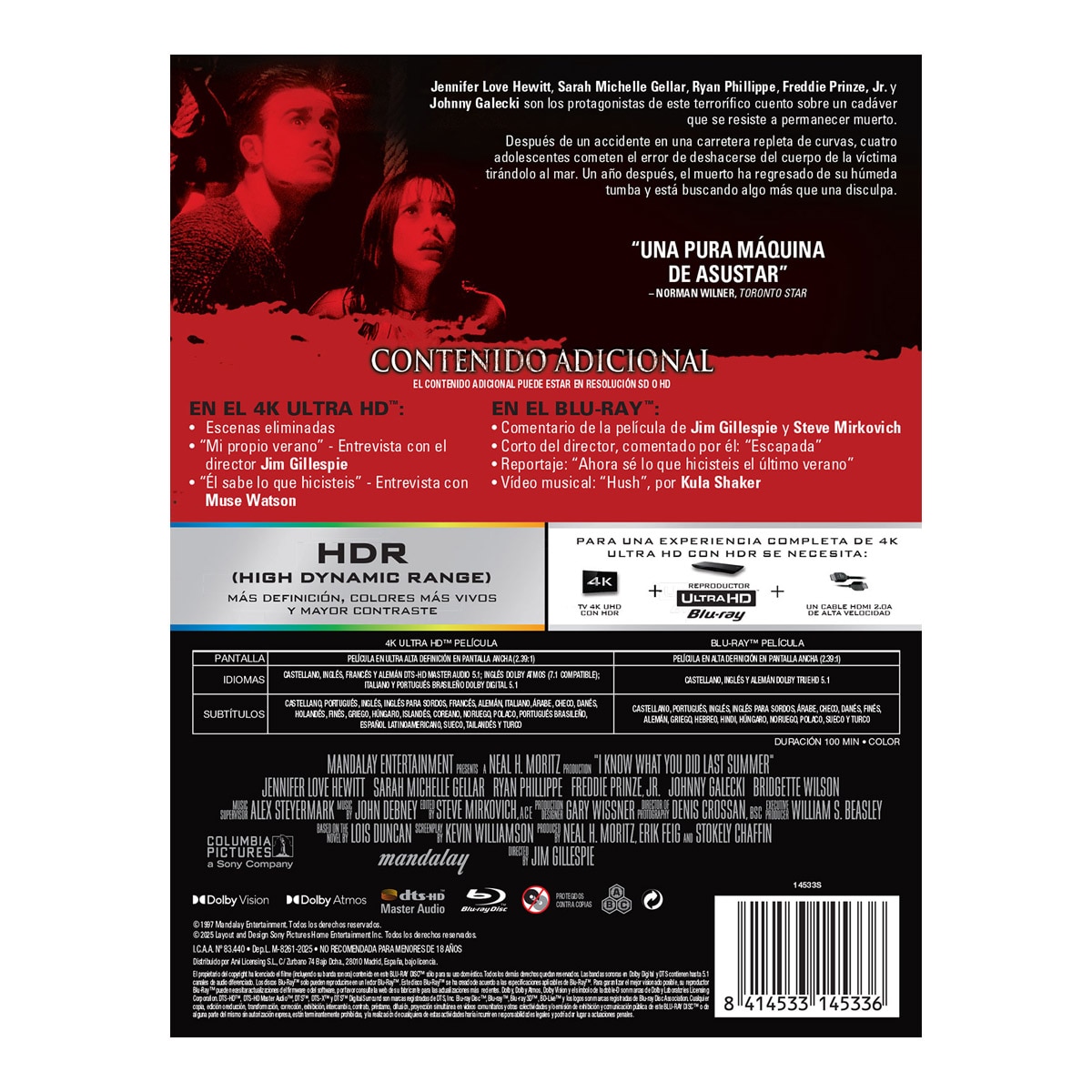 Se lo que hicistéis el último verano (Edición Metálica) (4K Ultra HD + Blu-Ray) 2
