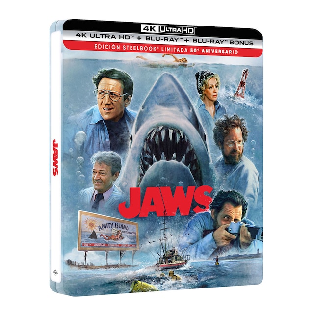 Imagen 0 de Tiburón (Edición Metálica 50º Aniversario) (4K Ultra HD + Blu-Ray + Blu-Ray bonus)