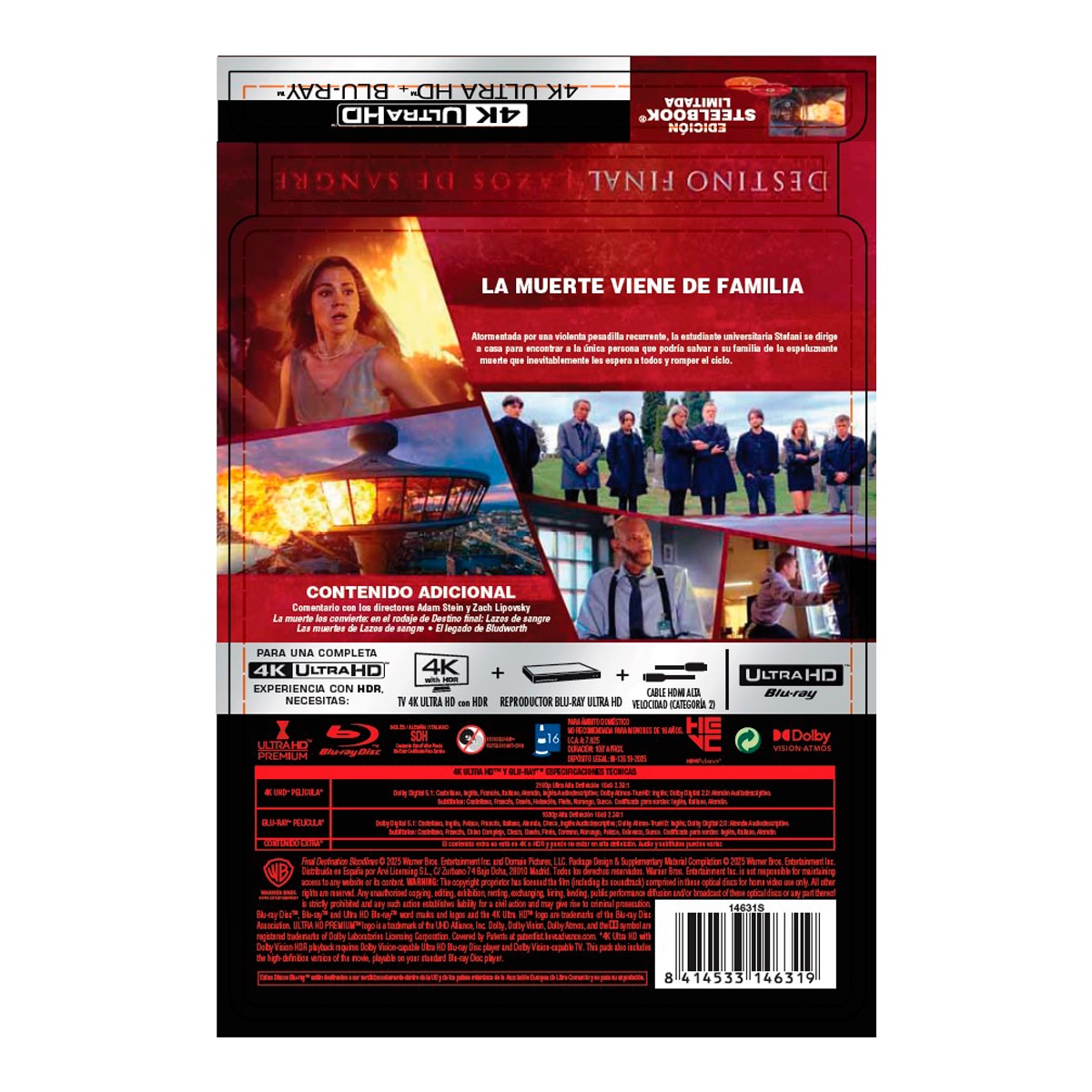 Destino final: lazos de sangre (Edición Metálica) (4K Ultra HD + Blu-Ray) 2
