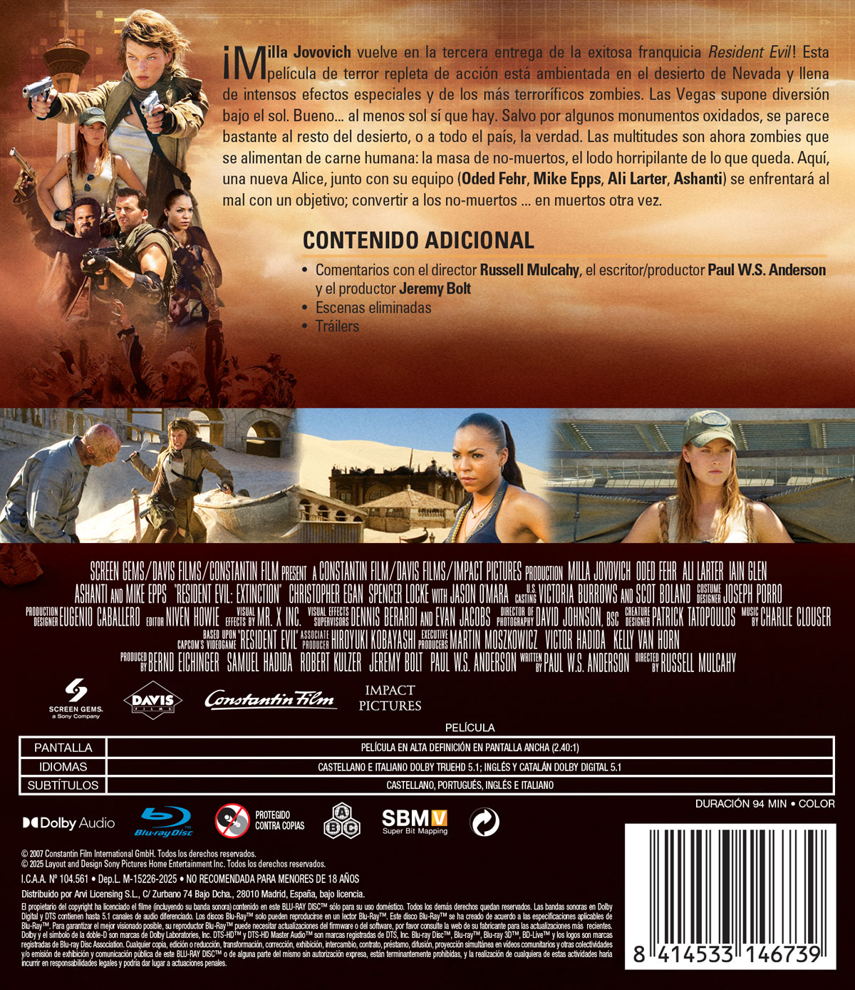 Resident evil 3 extinción (2025) (Blu-Ray) 2