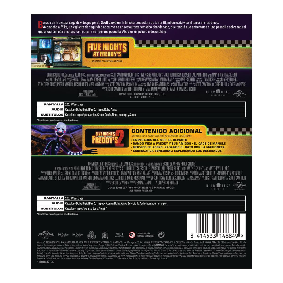 Five nights at Freddy's. Pack 1-2 (Blu-Ray) 2