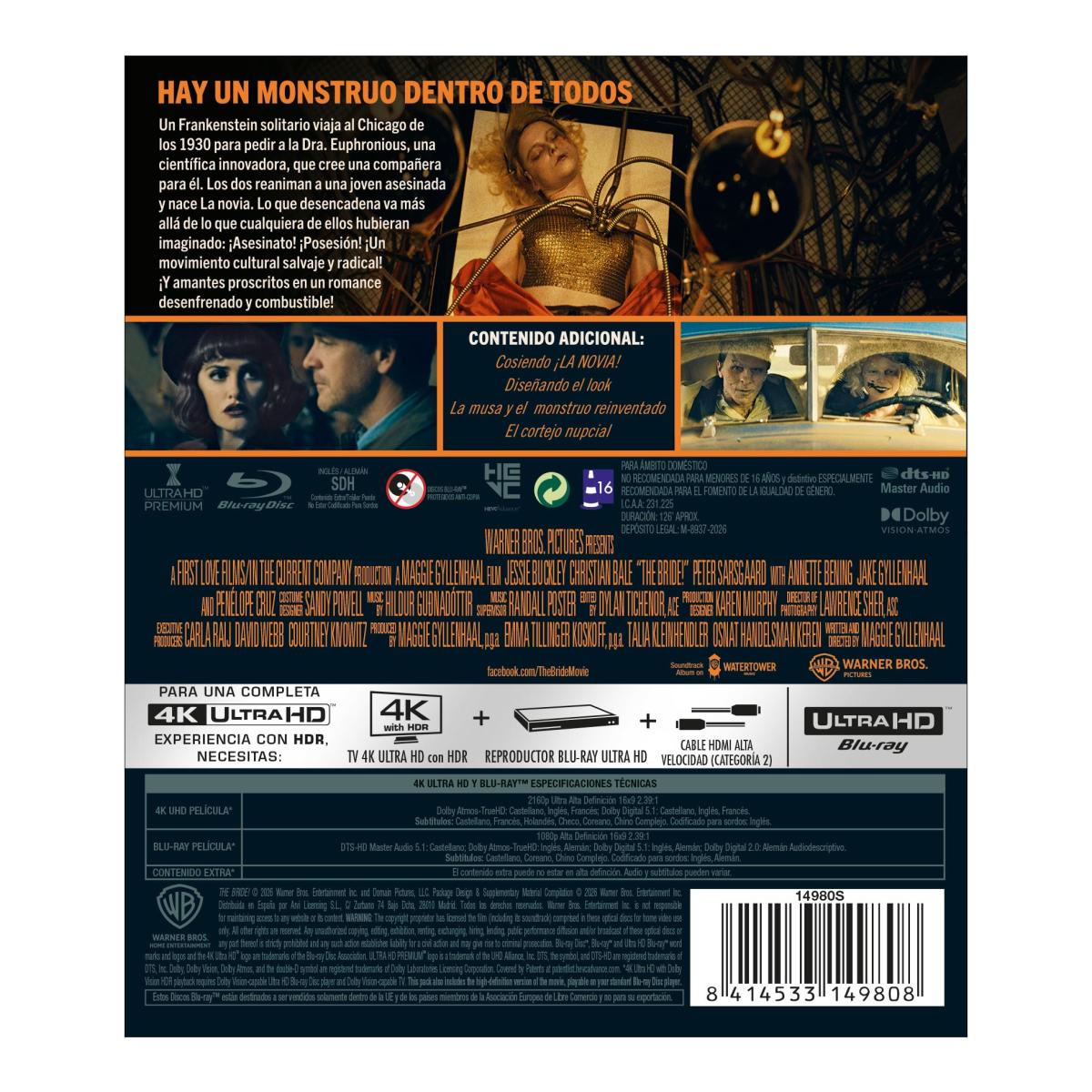 ¡La novia! (4K Ultra HD + Blu-Ray) 2