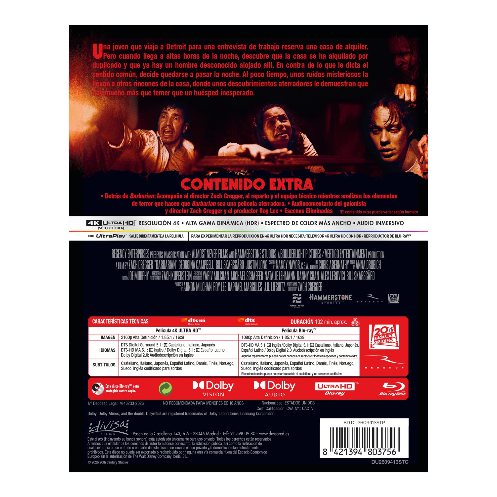 Barbarian (Edición Metálica) (4K Ultra HD + Blu-Ray) 3