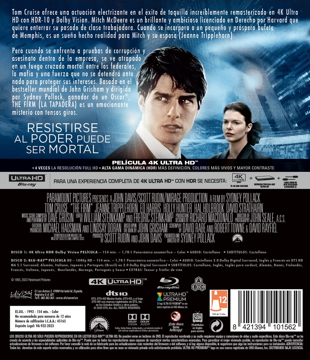 The firm (La tapadera) (4K Ultra HD + Blu-Ray) 2