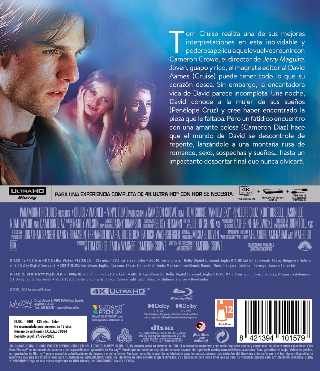 Vanilla sky (4K Ultra HD + Blu-Ray) 2