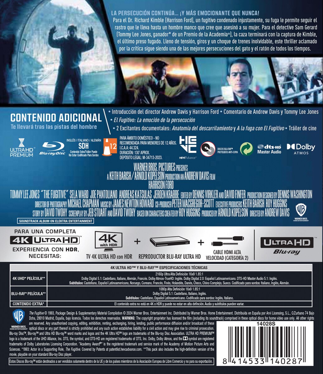 El fugitivo (4K Ultra HD + Blu-Ray) 2