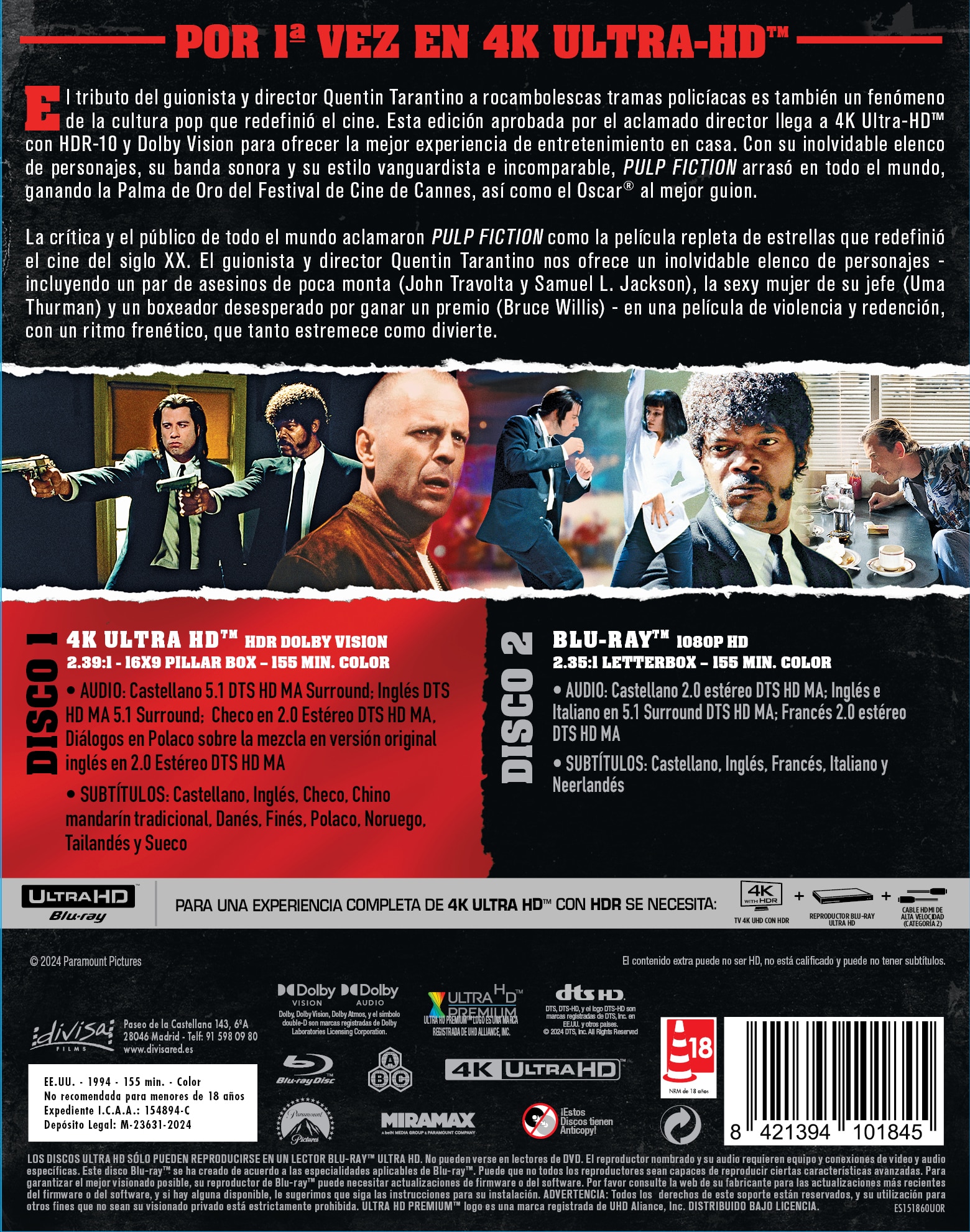 Pulp fiction (4K Ultra HD + Blu-Ray) 2