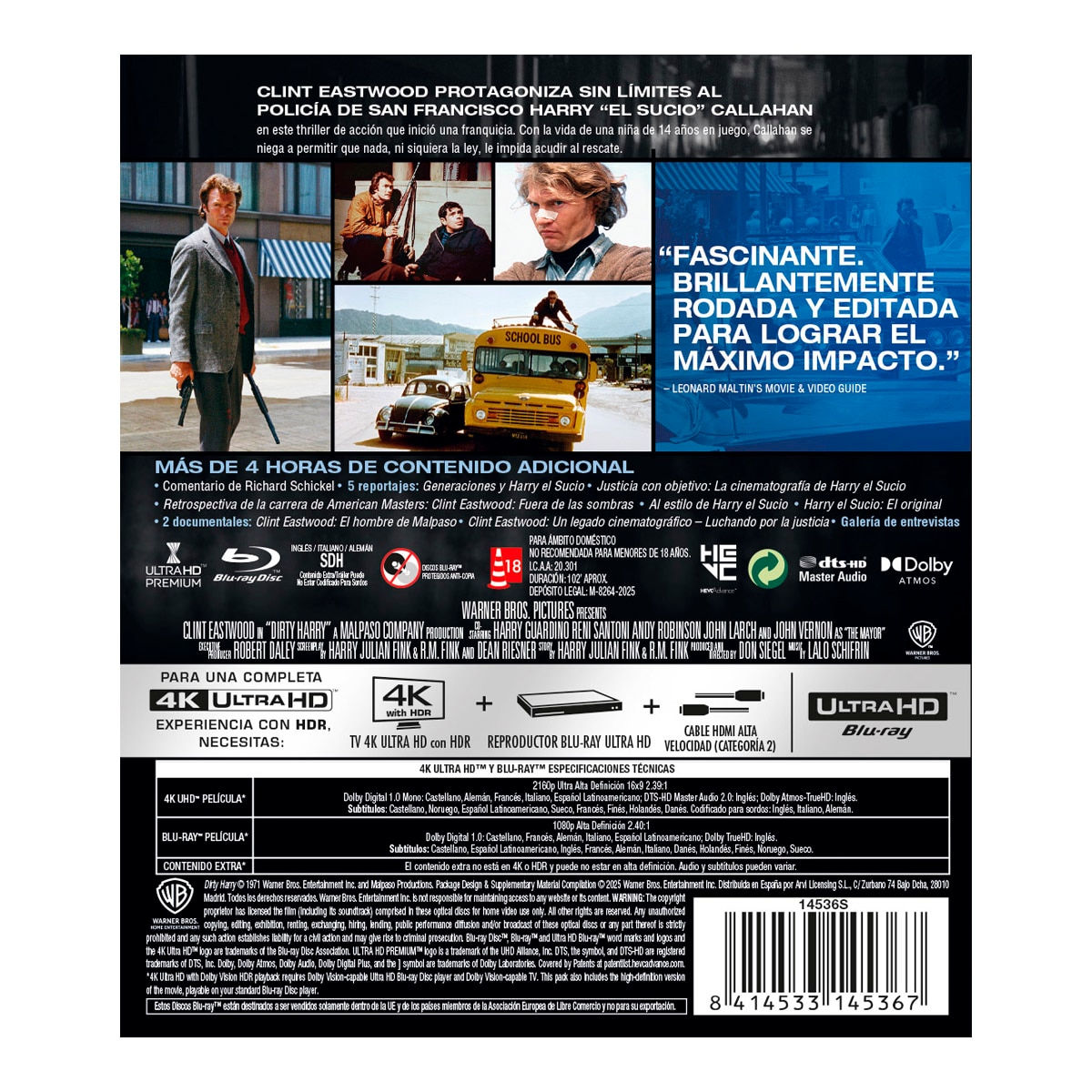 Harry el sucio (4K Ultra HD + Blu-Ray) 2