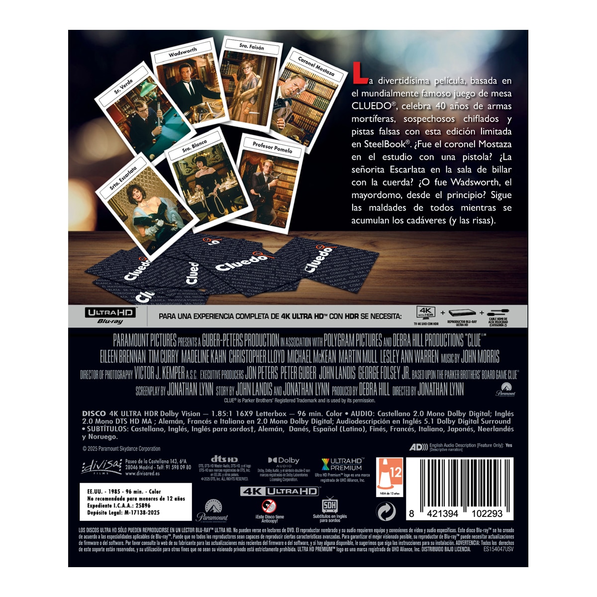 Cluedo: El juego de la sospecha (4K Ultra HD) 2