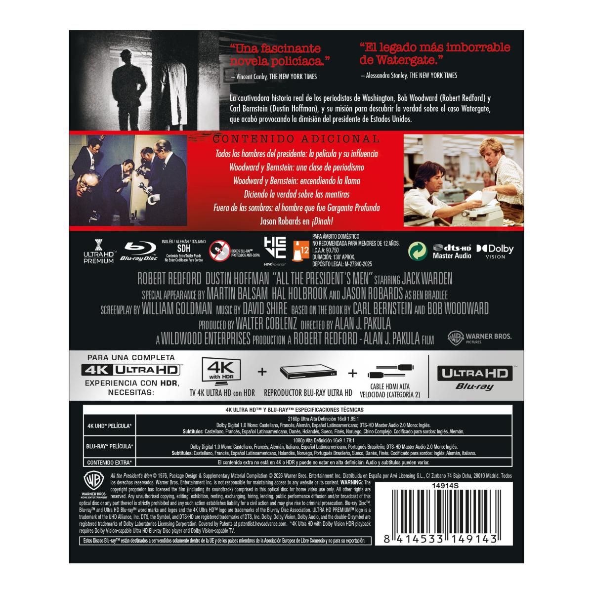Todos los hombres del Presidente (4K Ultra HD + Blu-Ray) 2