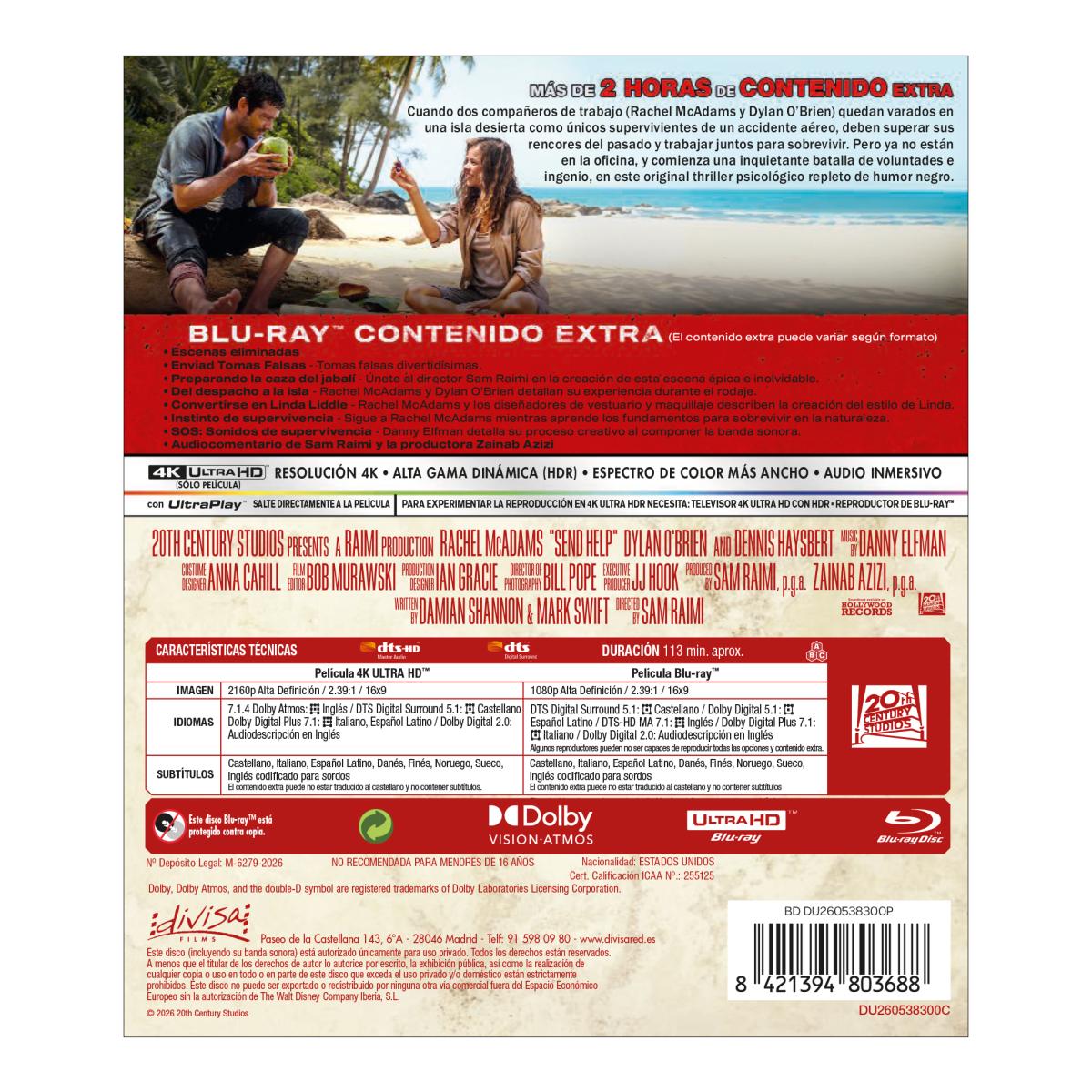 Send Help (Enviad ayuda) (4K Ultra HD + Blu-Ray) 2