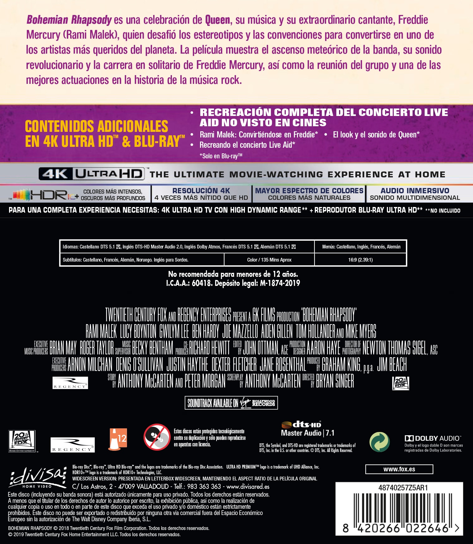 Bohemian Rhapsody (4K Ultra HD + Blu-Ray) 2