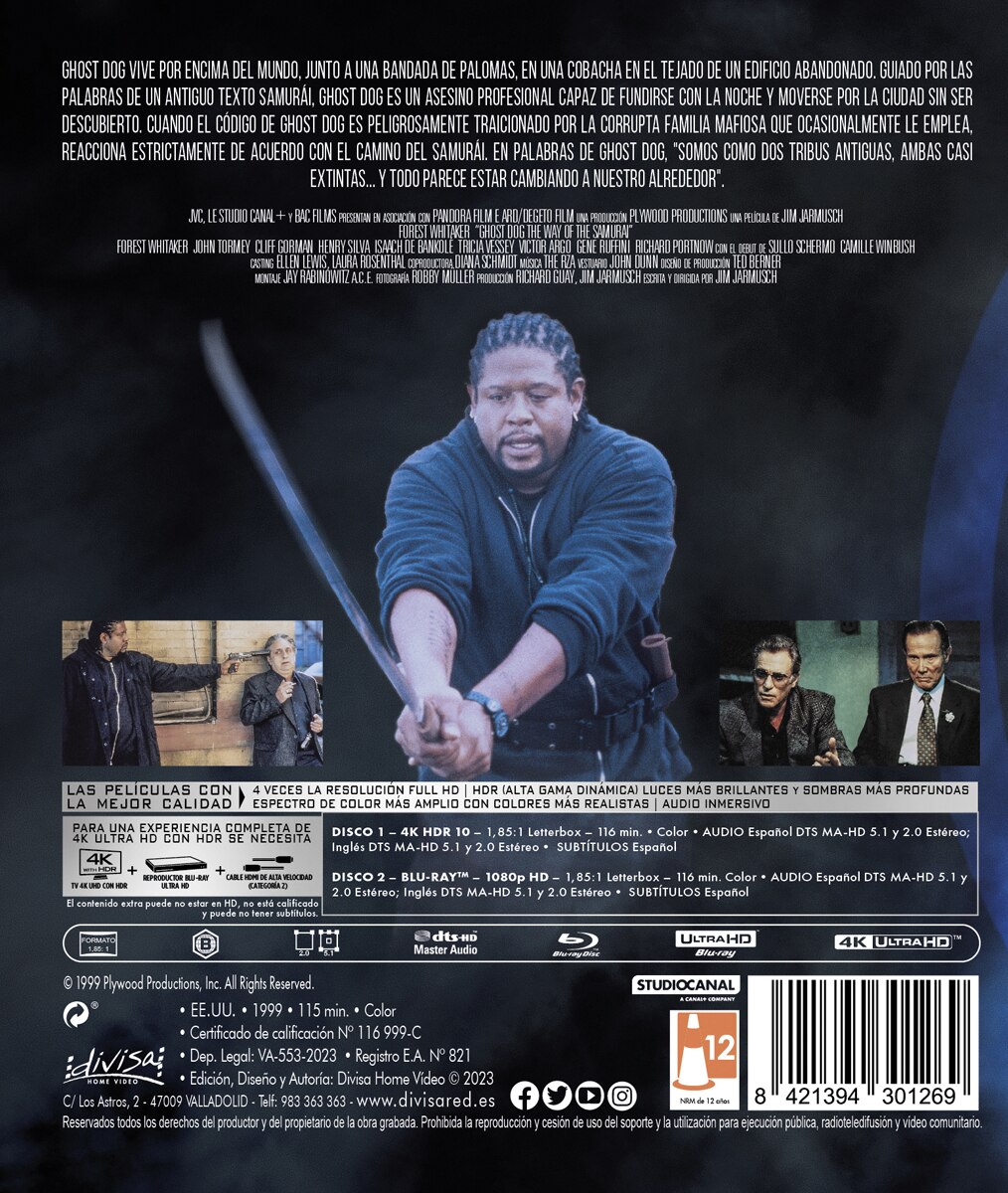 Ghost Dog: El camino del samurái (4K Ultra HD + Blu-Ray) 2