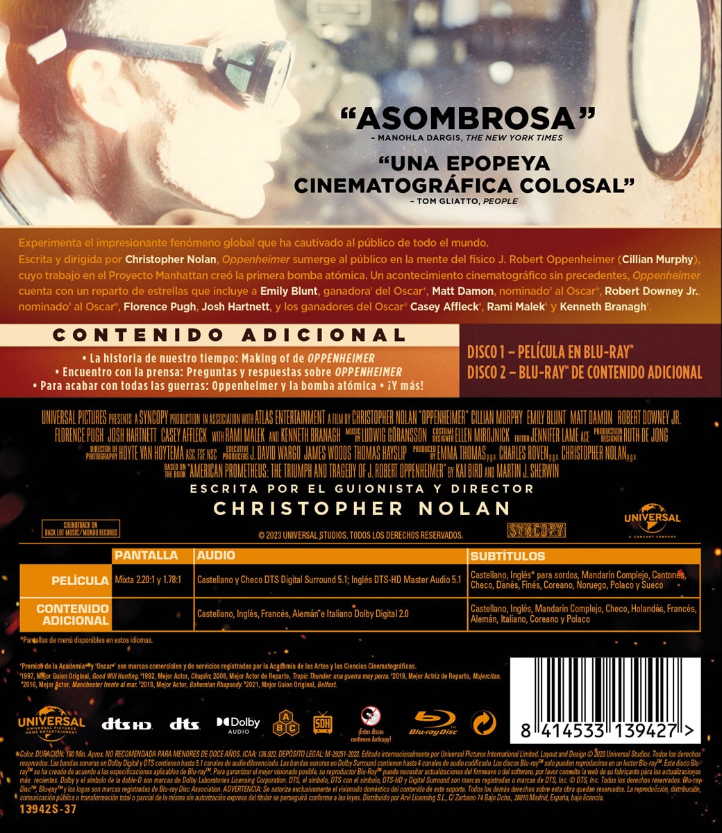 Imagen 2 de Oppenheimer (Blu-Ray)