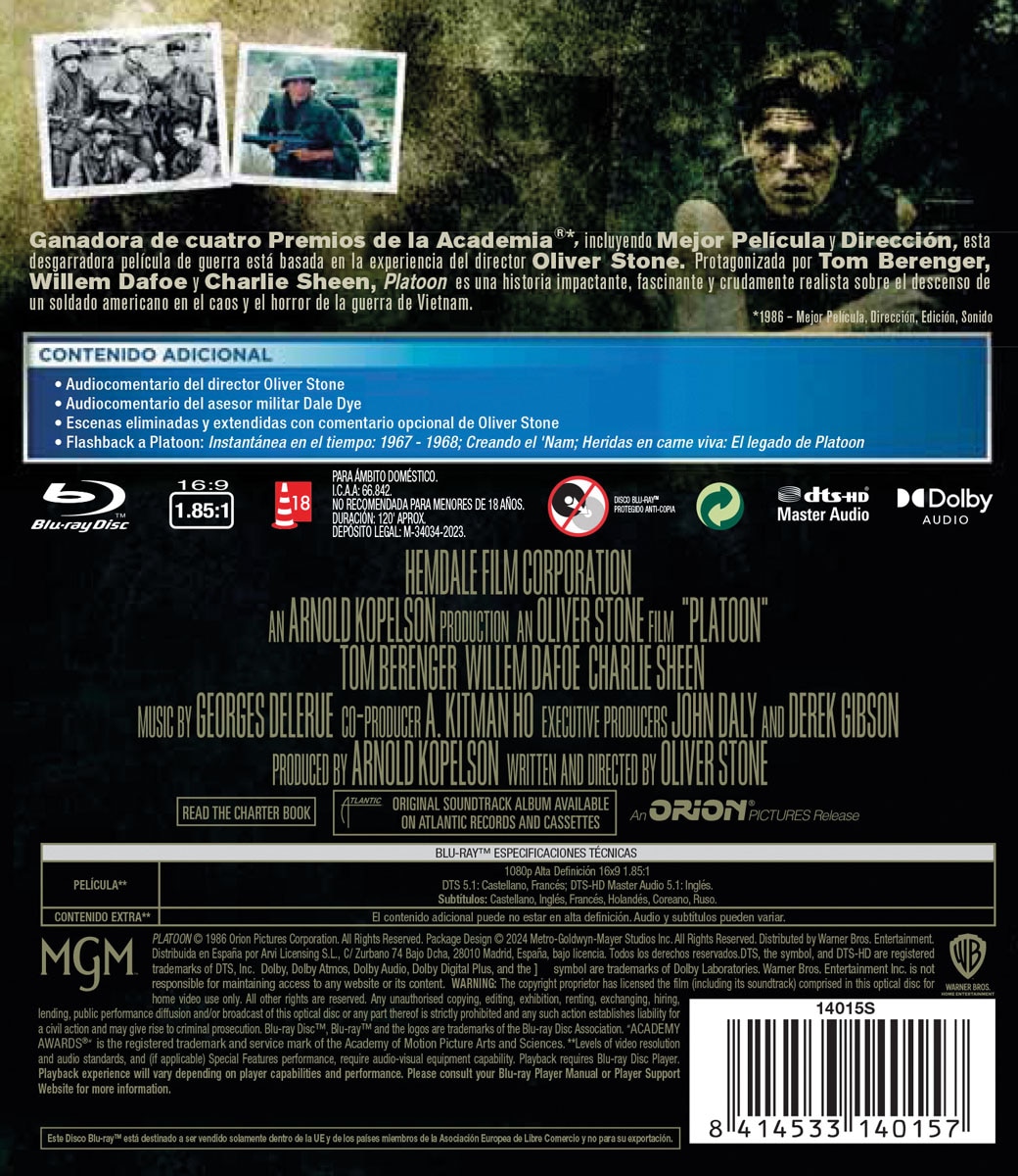 Imagen 2 de Platoon (Blu-Ray)