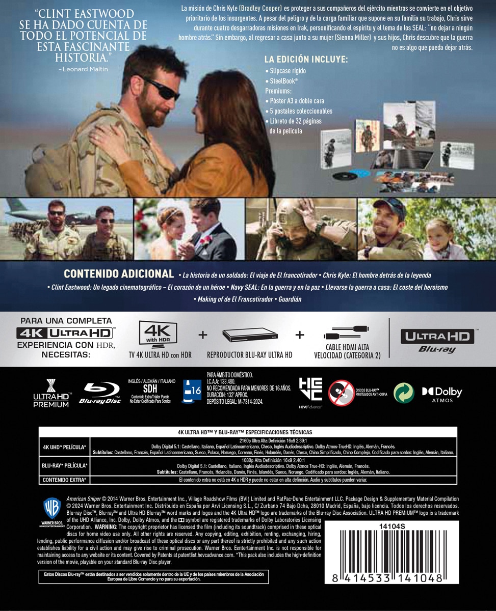 El francotirador (Edición Metálica) (4K UHD + Blu-Ray) 3