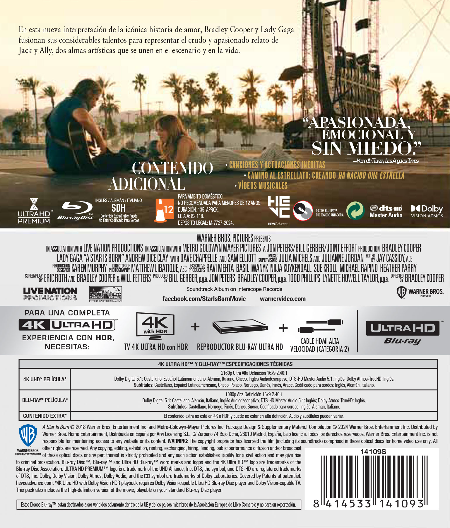 Ha nacido una estrella (4K UHD + Blu-Ray) 2