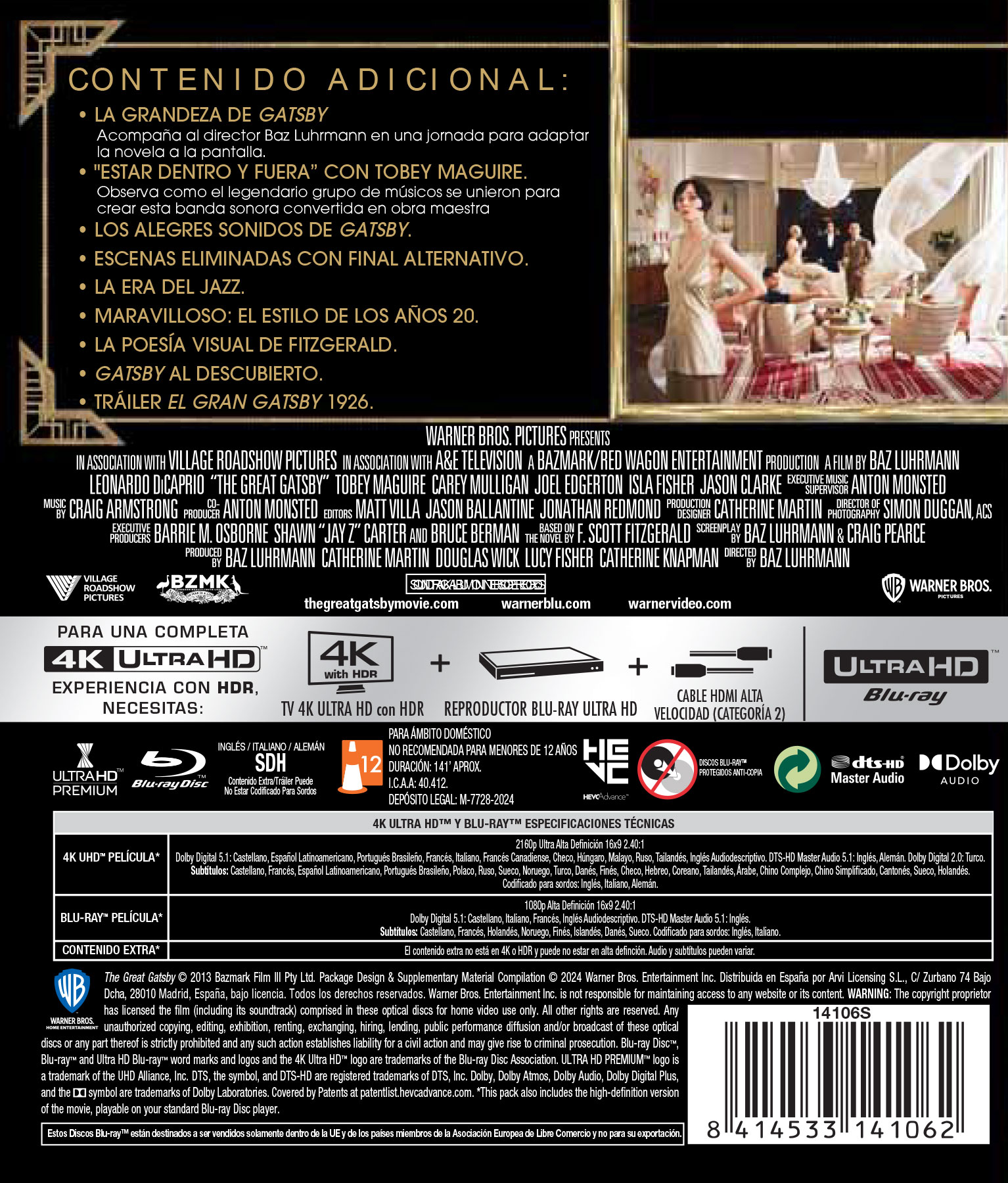 El gran Gatsby (4K UHD + Blu-Ray) 2