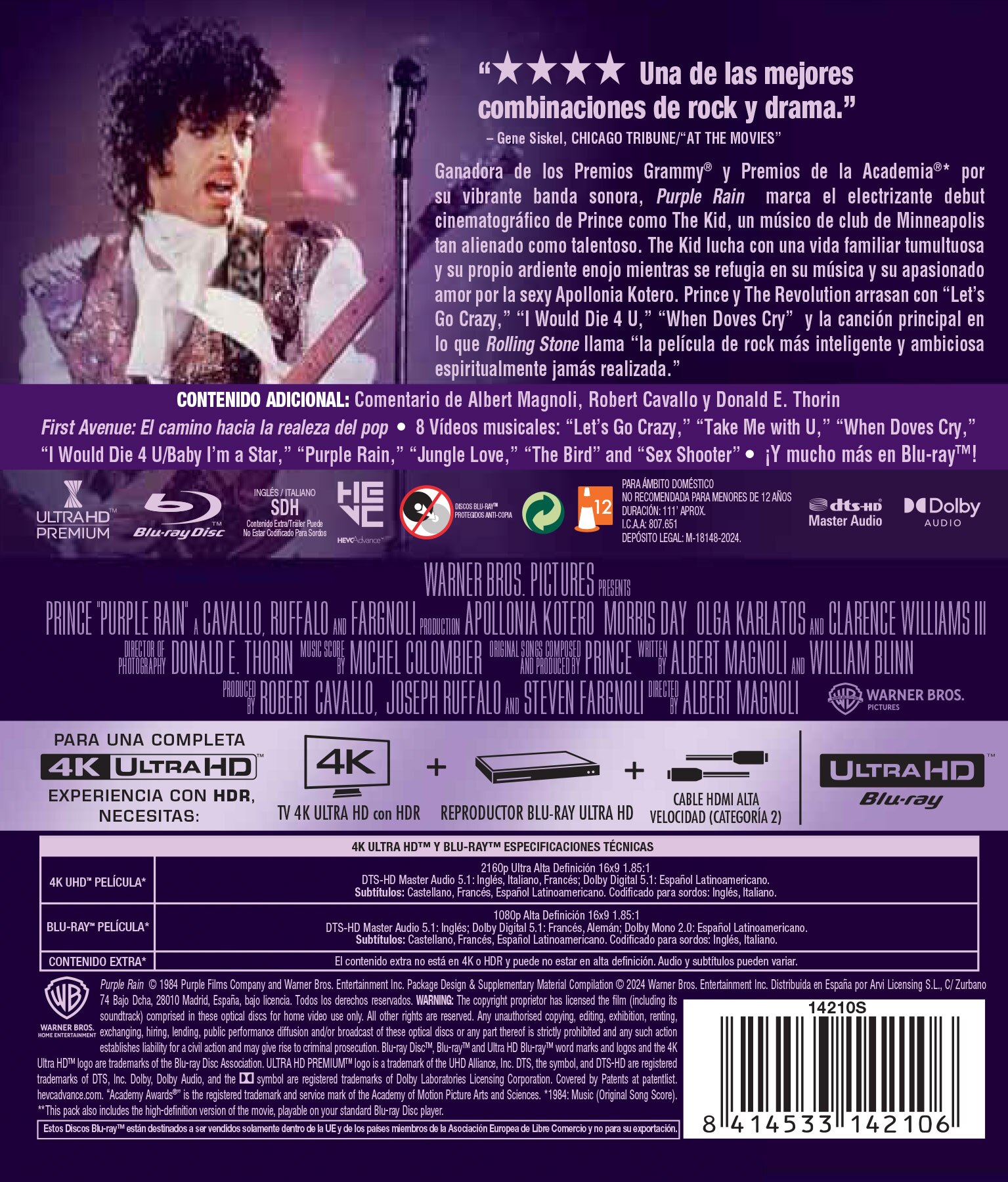 Purple Rain (VOSE) (4K Ultra HD + Blu-Ray) 2