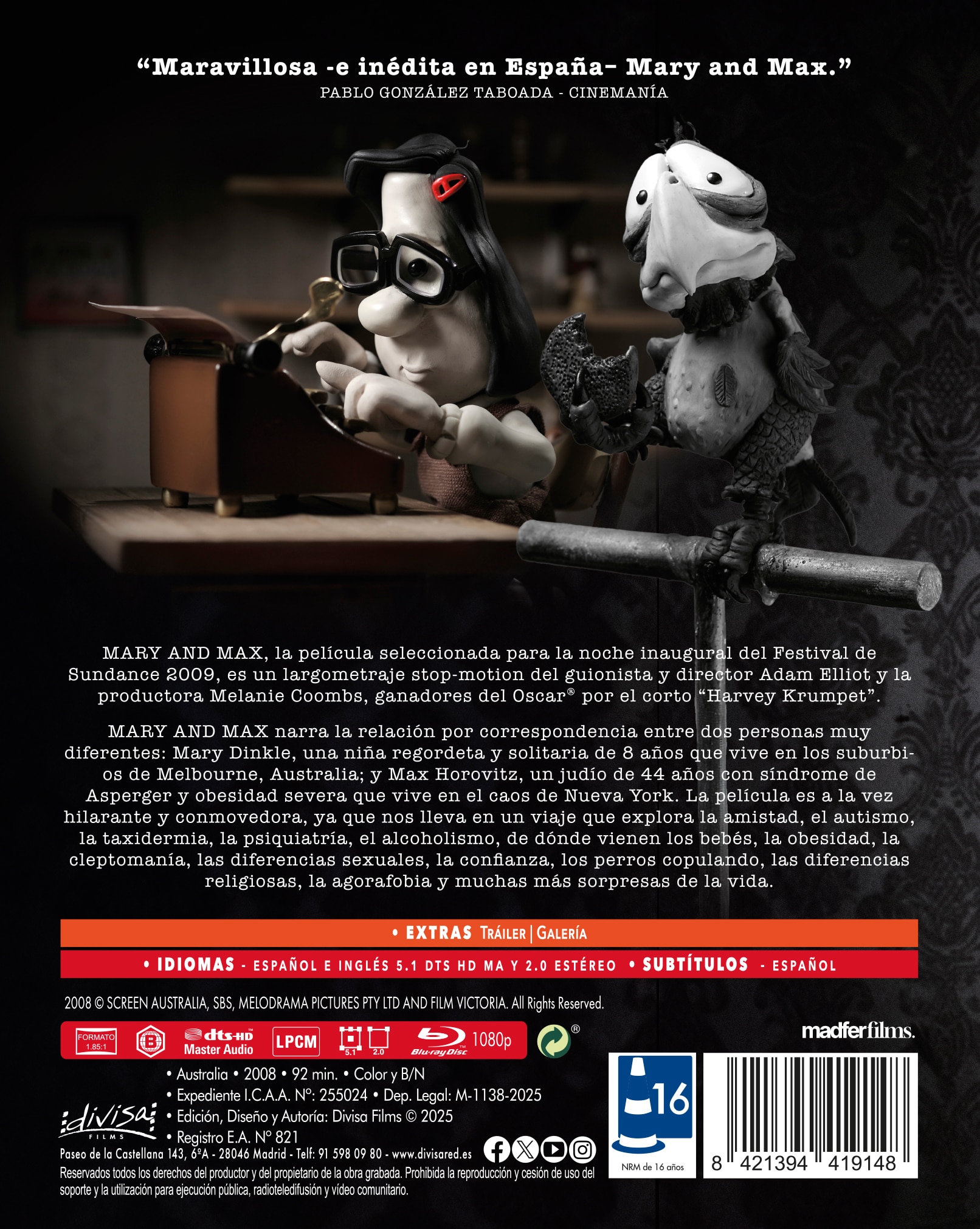 Mary and Max (Blu-Ray) 2