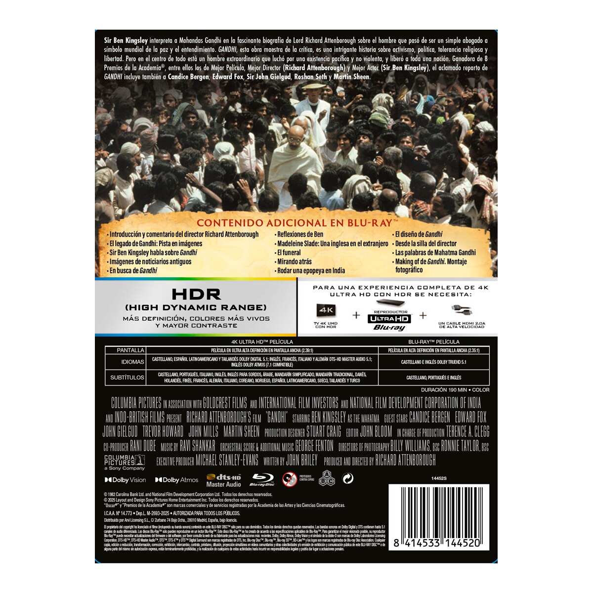 Gandhi (Edición Metálica) (4K Ultra HD + Blu-Ray) 2