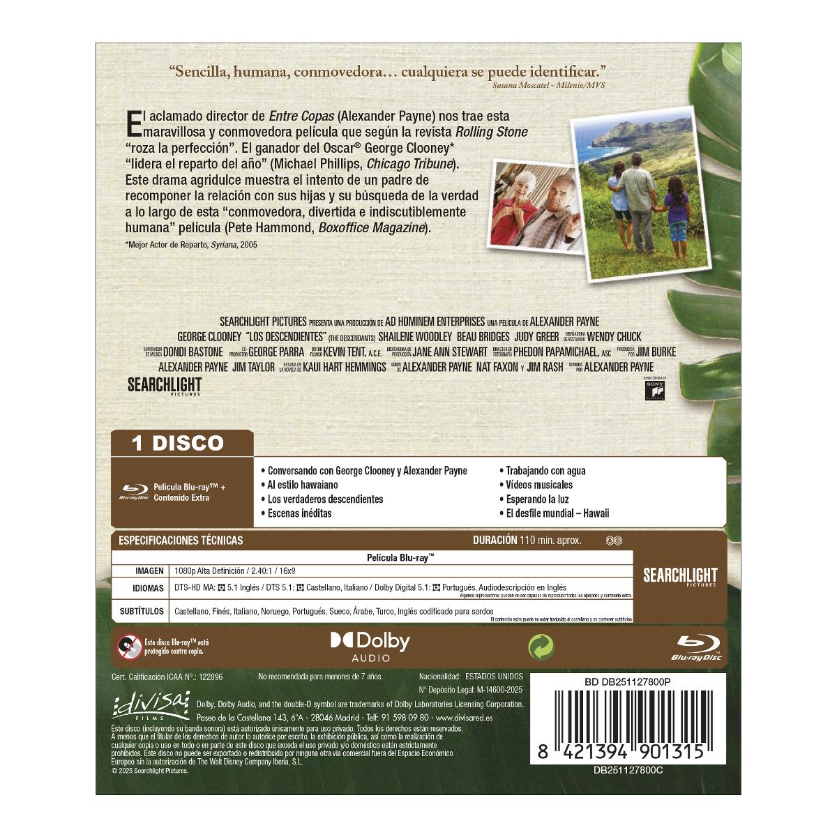 Los descendientes (Blu-Ray) 2