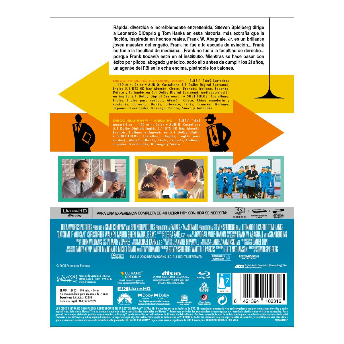 Imagen 3 de Atrápame si puedes (Edición Metálica) (4K Ultra HD + Blu-Ray)